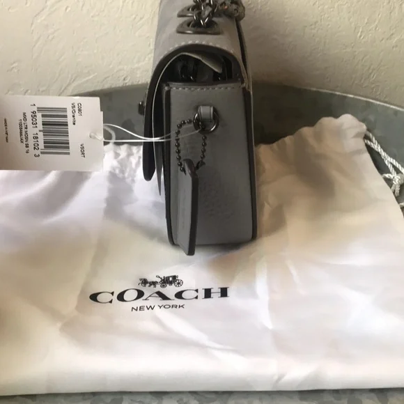 NWT Gray Coach Madison 16 Turnlock Mini Bag - Picture 3 of 10